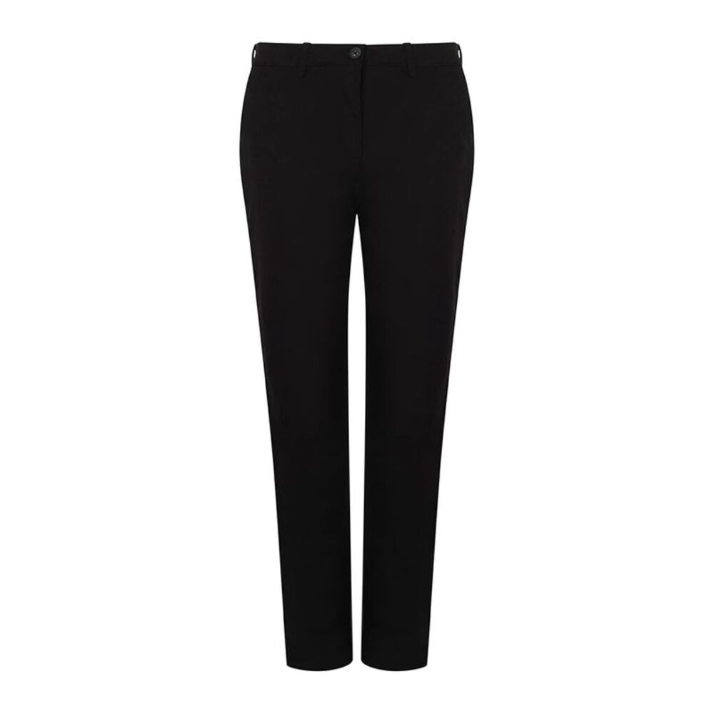 Henbury Womens/Ladies Stretch Chinos / Black